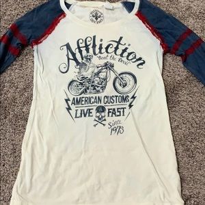 Women’s Affliction 3/4 sleeve tee